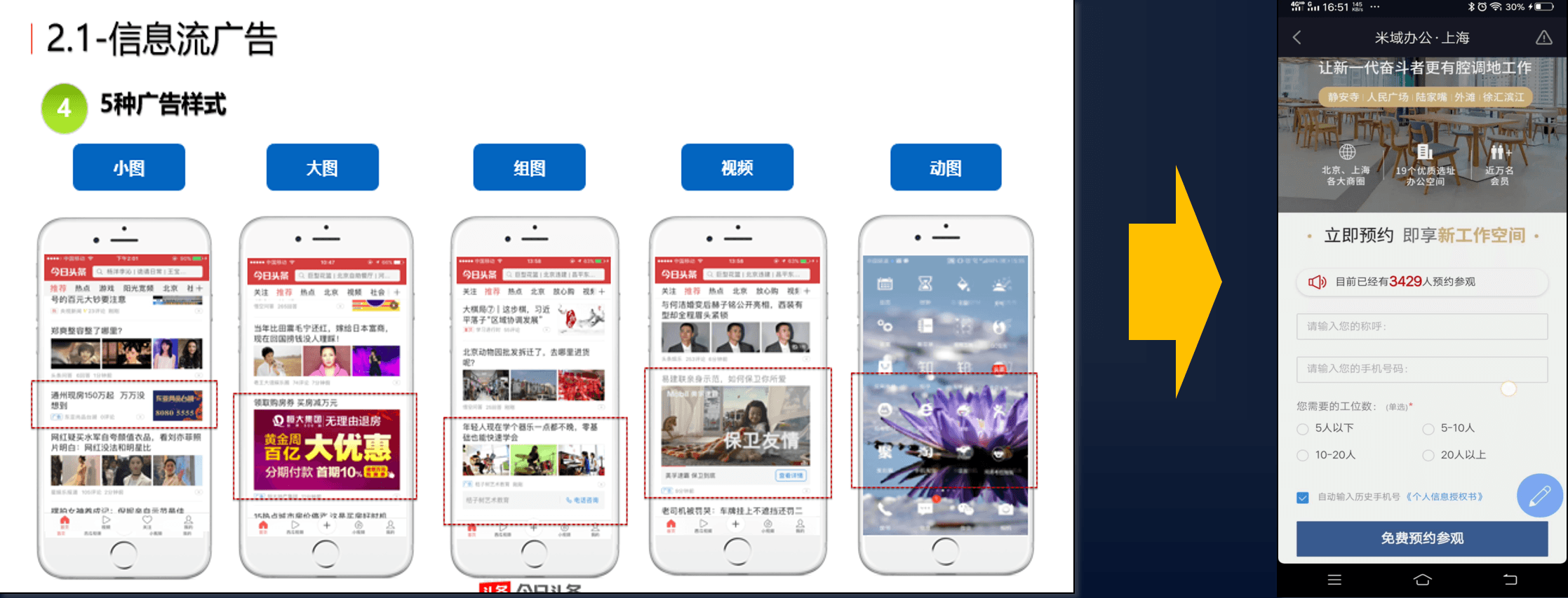 信息流推廣官網(wǎng)或者落地頁