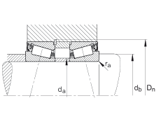 圓錐滾子軸承 JK0S070A, 整體圓錐滾子軸承，單側(cè)唇密封，直徑系列 0