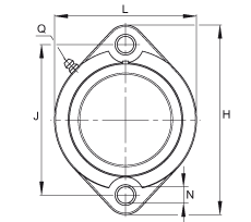 軸承座單元 GLCTE35-TV-FA125.5, 兩孔塑料軸承座,帶偏心鎖圈的外球面球軸承,帶 Corrotect? 涂層,P型密封 軸承座單元 GLCTE35-TV-FA125.5, 兩孔塑料軸承座,帶偏心鎖圈的外球面球軸承,帶 Corrotect? 涂層,P型密封
