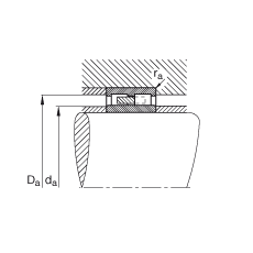 圓柱滾子軸承 NNU4124-M, 浮動軸承，雙列，可分離，帶保持架