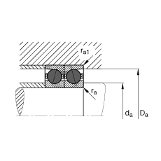 主軸軸承 HCB7205-C-T-P4S, 調節，成對或單元安裝，接觸角 α = 15°，陶瓷球，限制公差