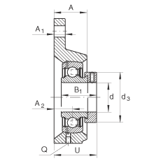 軸承座單元 PCFTR50, 帶三個(gè)螺栓孔的法蘭的軸承座單元,鑄鐵,偏心鎖圈,P型密封 軸承座單元 PCFTR50, 帶三個(gè)螺栓孔的法蘭的軸承座單元,鑄鐵,偏心鎖圈,P型密封
