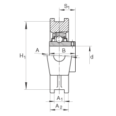 吊裝式軸承座單元 RTUEY30, 鑄鐵軸承座,內圈帶平頭螺釘的外球面球軸承,R密封 吊裝式軸承座單元 RTUEY30, 鑄鐵軸承座,內圈帶平頭螺釘的外球面球軸承,R密封