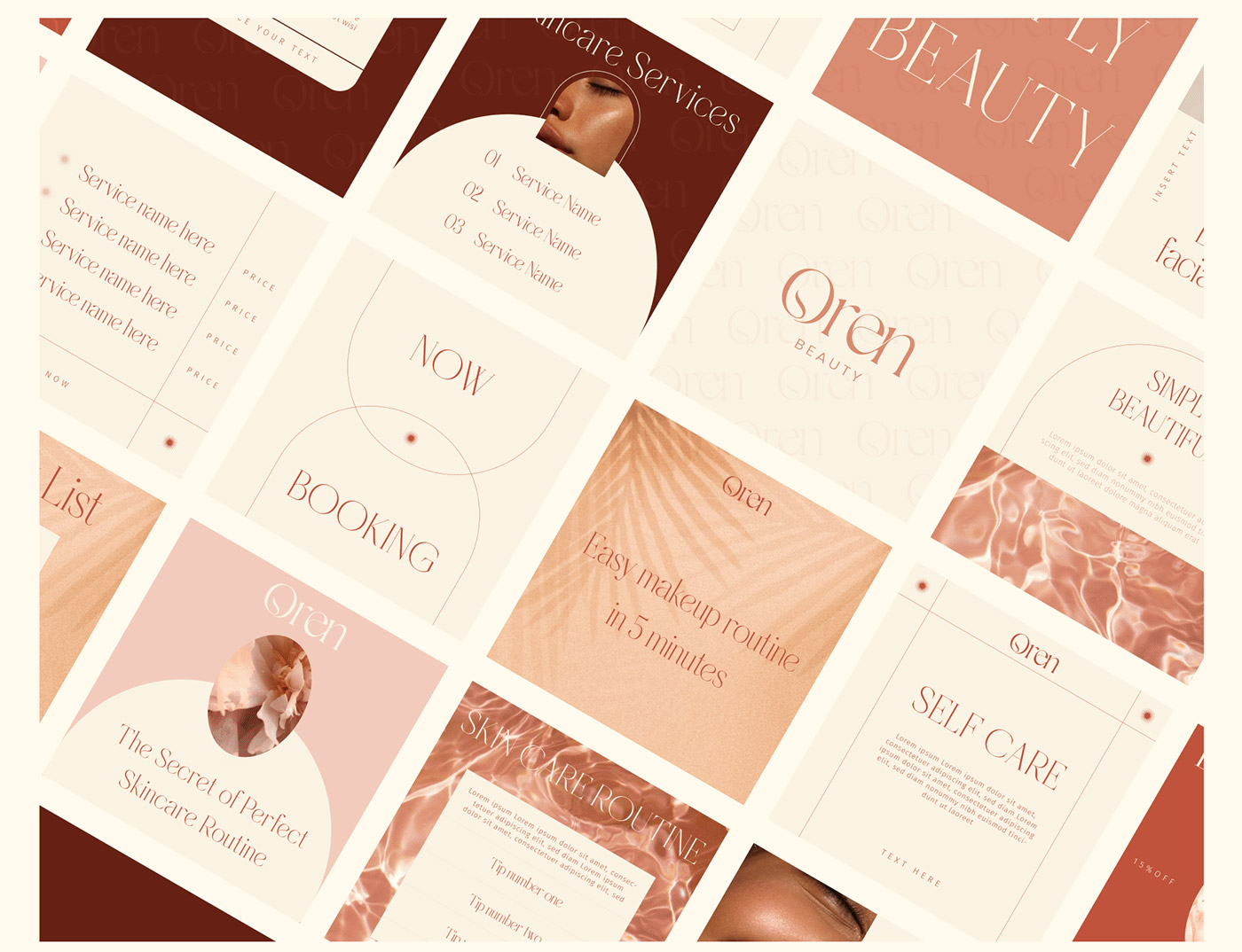 一套非常簡約的化妝品品牌設(shè)計(jì)