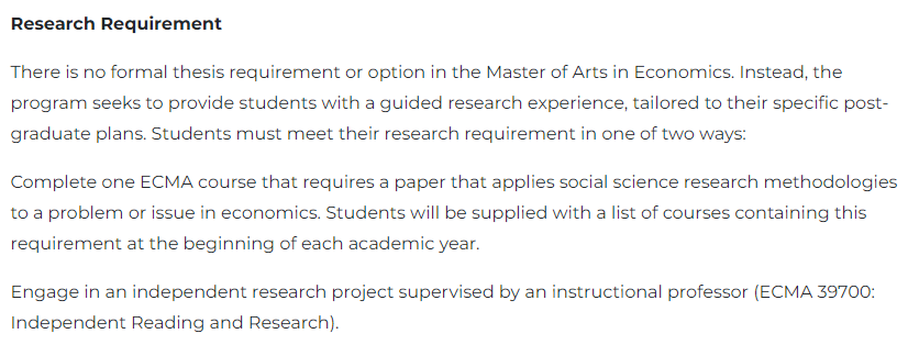 芝加哥大學經濟學文學碩士信息1 芝加哥大學經濟學文學碩士信息1