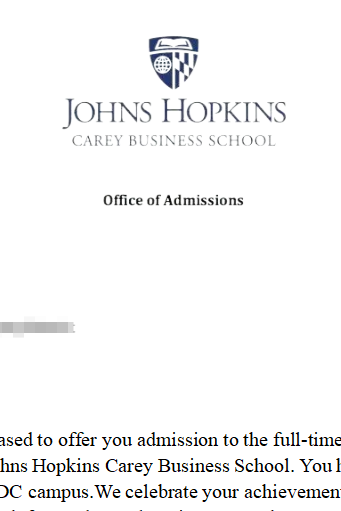 JHU | 雙非逆襲TOP10金融碩士，GPA3.4又如何？智友精心打磨文書幫你進名校！