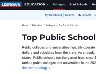 U.S.News 2026美國公立大學(xué)排名